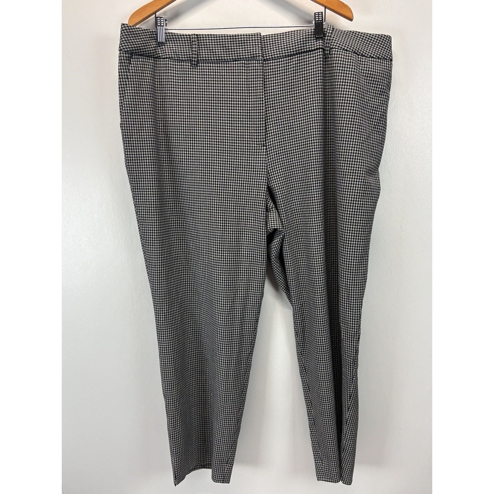 NEW! Talbots High Waist Hampshire Pants Sz 24W Plus Mini Houndstooth